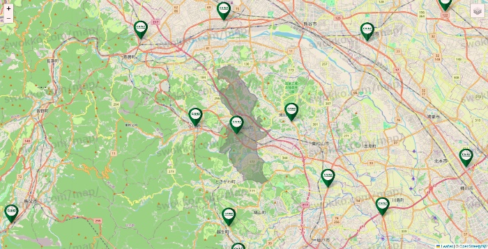 埼玉県のカインズの店舗地図