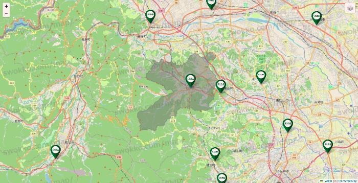 埼玉県のカインズの店舗地図