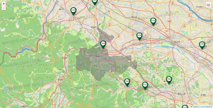 埼玉県のカインズの店舗地図