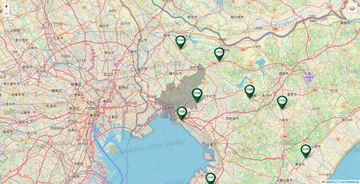 千葉県のカインズの店舗地図