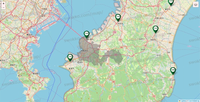 千葉県のカインズの店舗地図