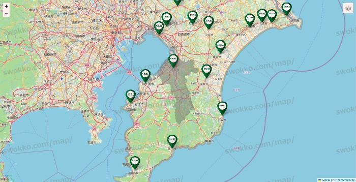 千葉県のカインズの店舗地図