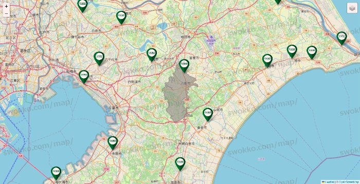 千葉県のカインズの店舗地図