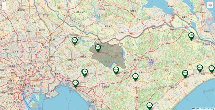 千葉県のカインズの店舗地図