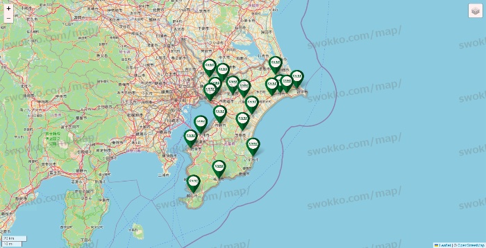 千葉県のカインズの店舗地図