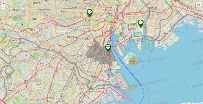 東京都のカインズの店舗地図