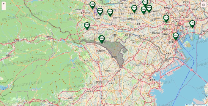 東京都のカインズの店舗地図