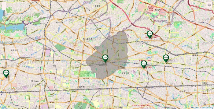 東京都のカインズの店舗地図