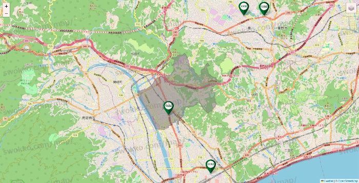 神奈川県のカインズの店舗地図