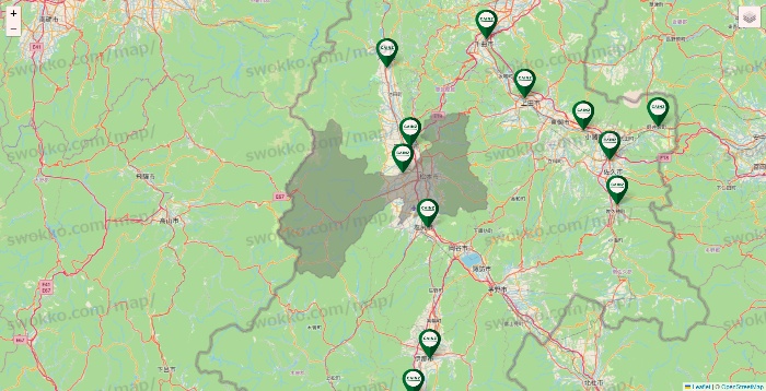 長野県のカインズの店舗地図