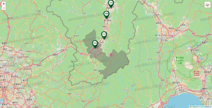 長野県のカインズの店舗地図