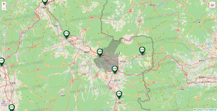 長野県のカインズの店舗地図