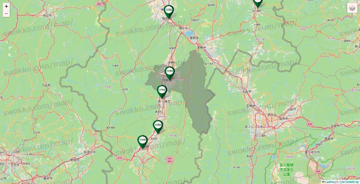 長野県のカインズの店舗地図