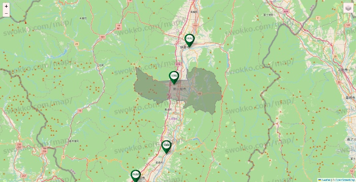 長野県のカインズの店舗地図