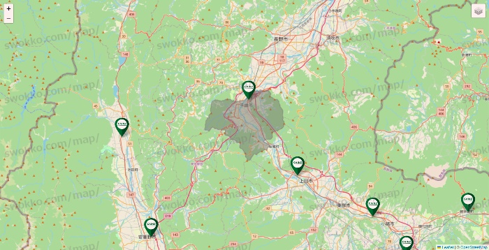 長野県のカインズの店舗地図