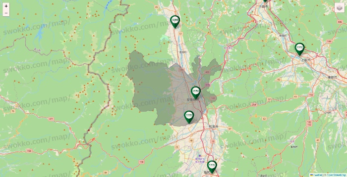 長野県のカインズの店舗地図
