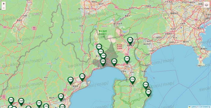 静岡県のカインズの店舗地図