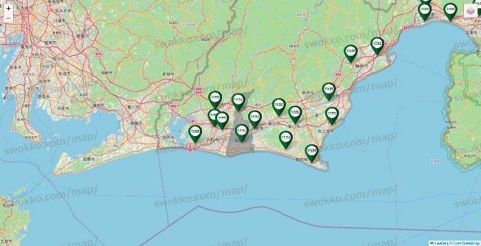 静岡県のカインズの店舗地図