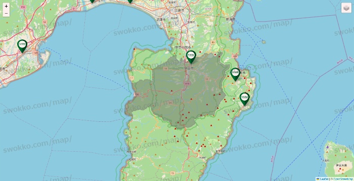 静岡県のカインズの店舗地図