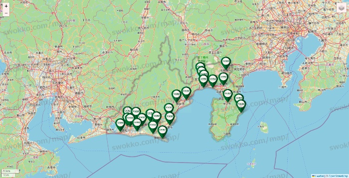 静岡県のカインズの店舗地図