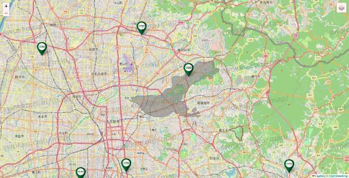 愛知県のカインズの店舗地図