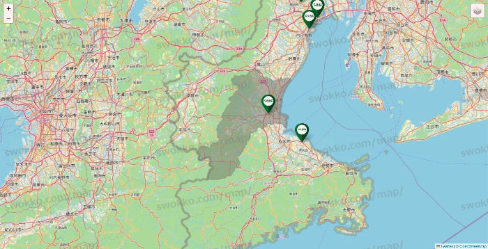 三重県のカインズの店舗地図