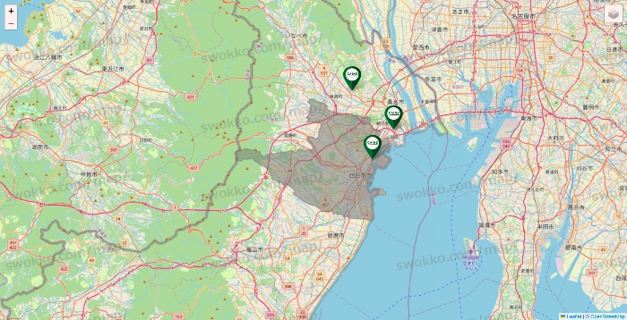 三重県のカインズの店舗地図