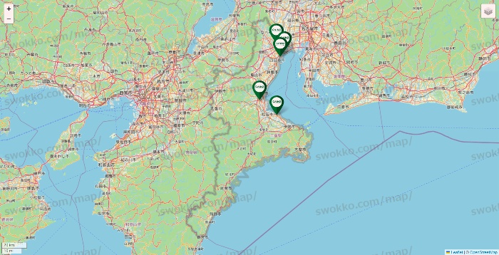 三重県のカインズの店舗地図