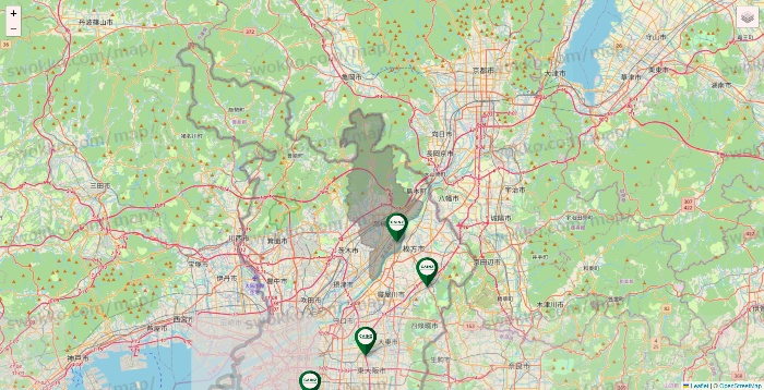 大阪府のカインズの店舗地図