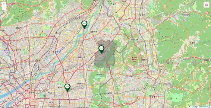 大阪府のカインズの店舗地図