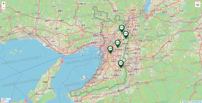大阪府のカインズの店舗地図