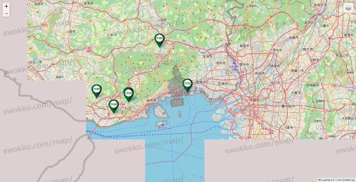 兵庫県のカインズの店舗地図