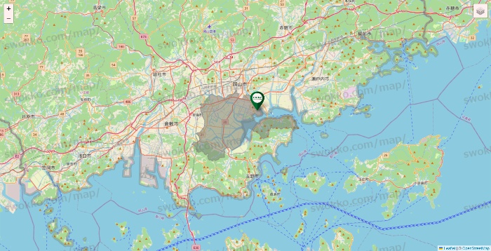 岡山県のカインズの店舗地図