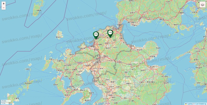 福岡県のカインズの店舗地図