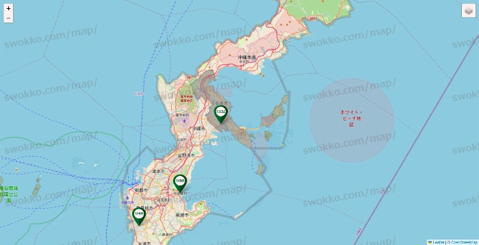 沖縄県のカインズの店舗地図