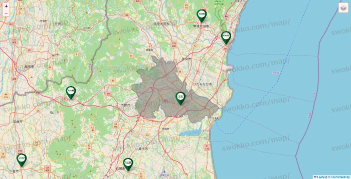 茨城県のカインズの店舗地図