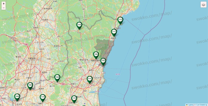 茨城県のカインズの店舗地図