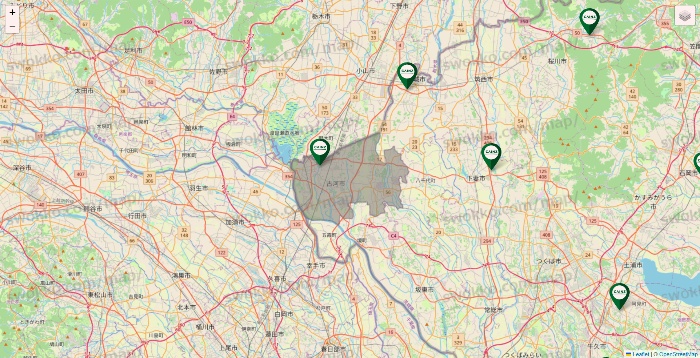 茨城県のカインズの店舗地図