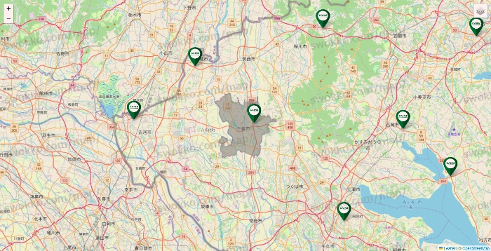 茨城県のカインズの店舗地図