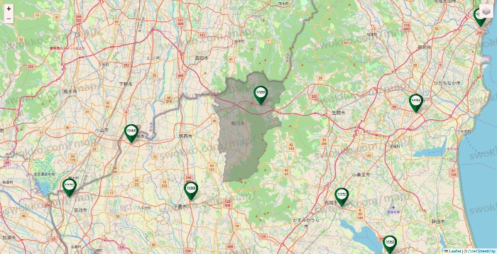 茨城県のカインズの店舗地図