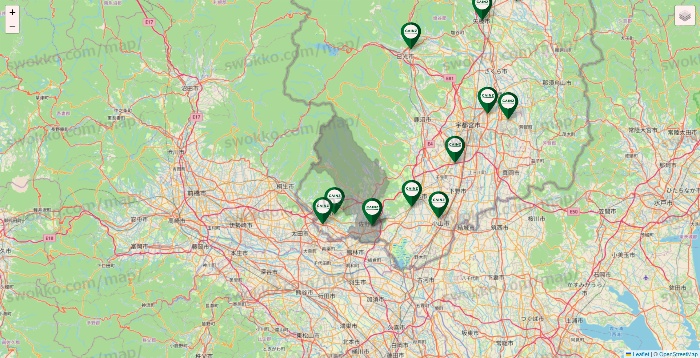 栃木県のカインズの店舗地図