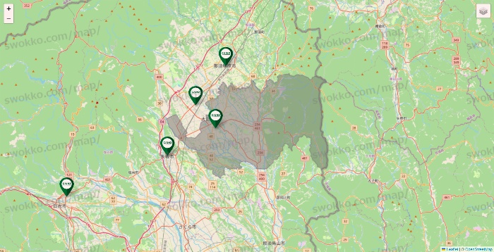 栃木県のカインズの店舗地図