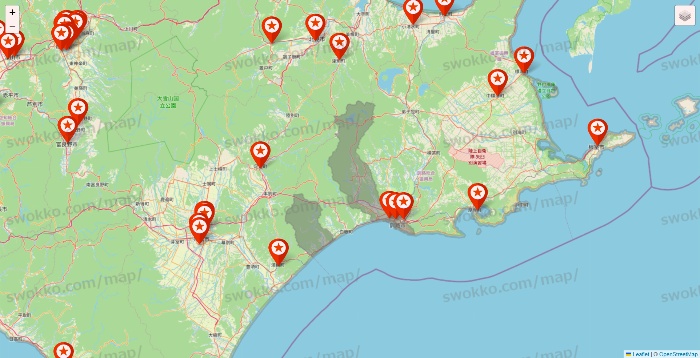 北海道のキャンドゥ（Can★Do）の店舗地図