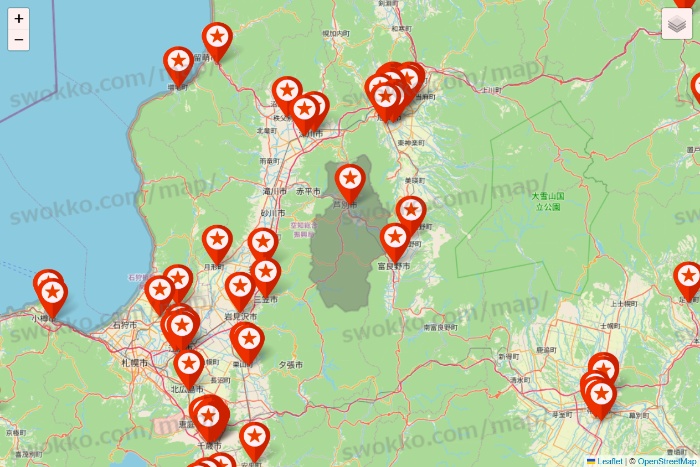 北海道のキャンドゥ（Can★Do）の店舗地図