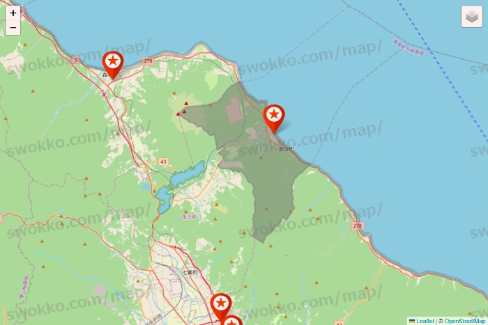 北海道のキャンドゥ（Can★Do）の店舗地図
