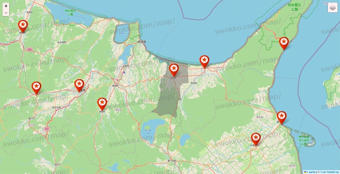 北海道のキャンドゥ（Can★Do）の店舗地図