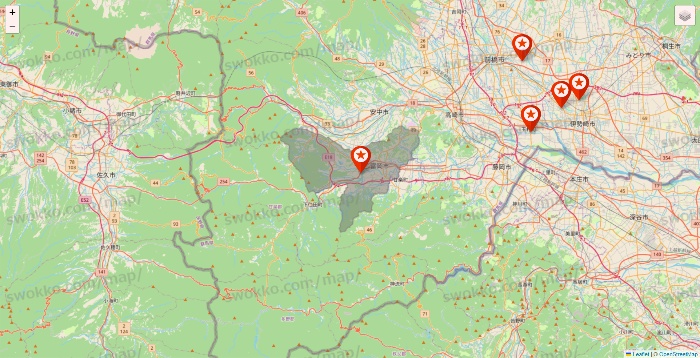 群馬県のキャンドゥ（Can★Do）の店舗地図