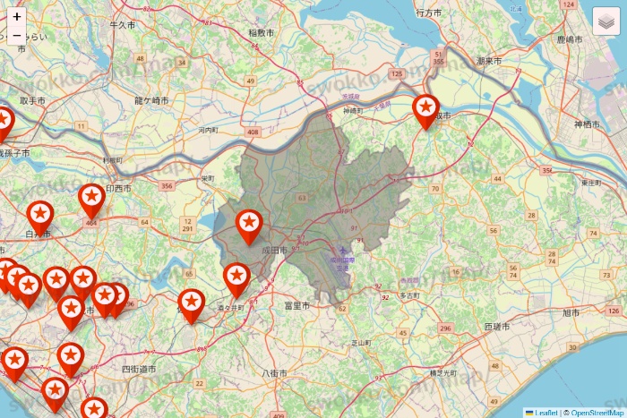 千葉県のキャンドゥ（Can★Do）の店舗地図