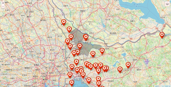 千葉県のキャンドゥ（Can★Do）の店舗地図