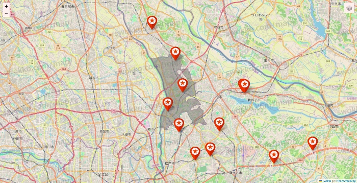 千葉県のキャンドゥ（Can★Do）の店舗地図